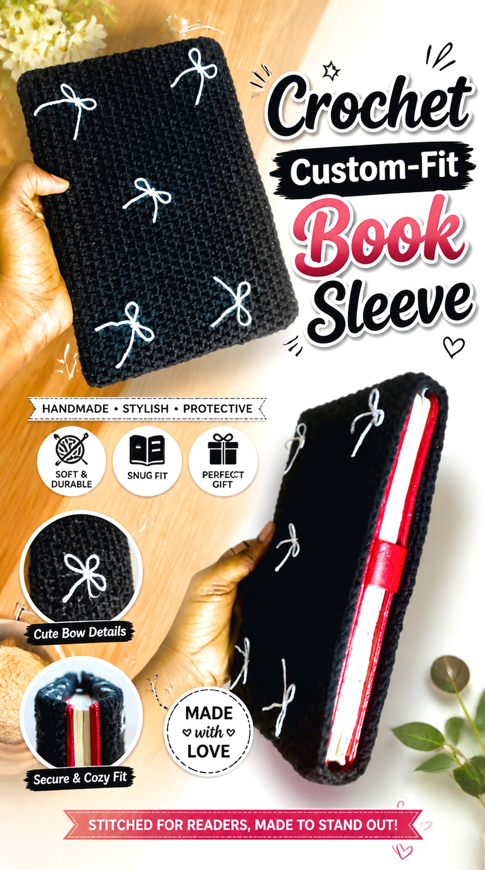 Crochet Custom Fit Book Sleeve