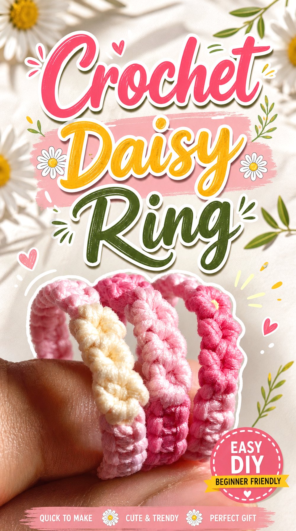 Crochet Daisy Ring