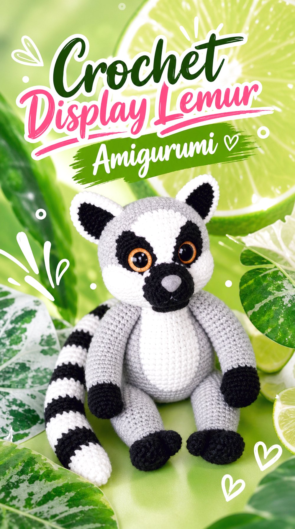 Crochet Display Lemur Amigurumi