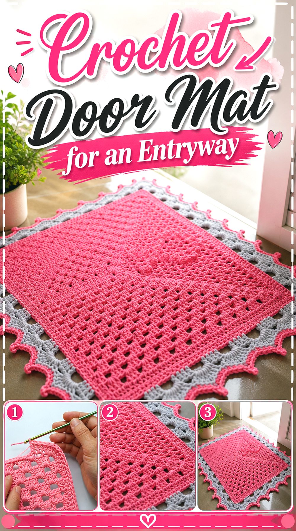 Crochet Door Mat for an Entryway