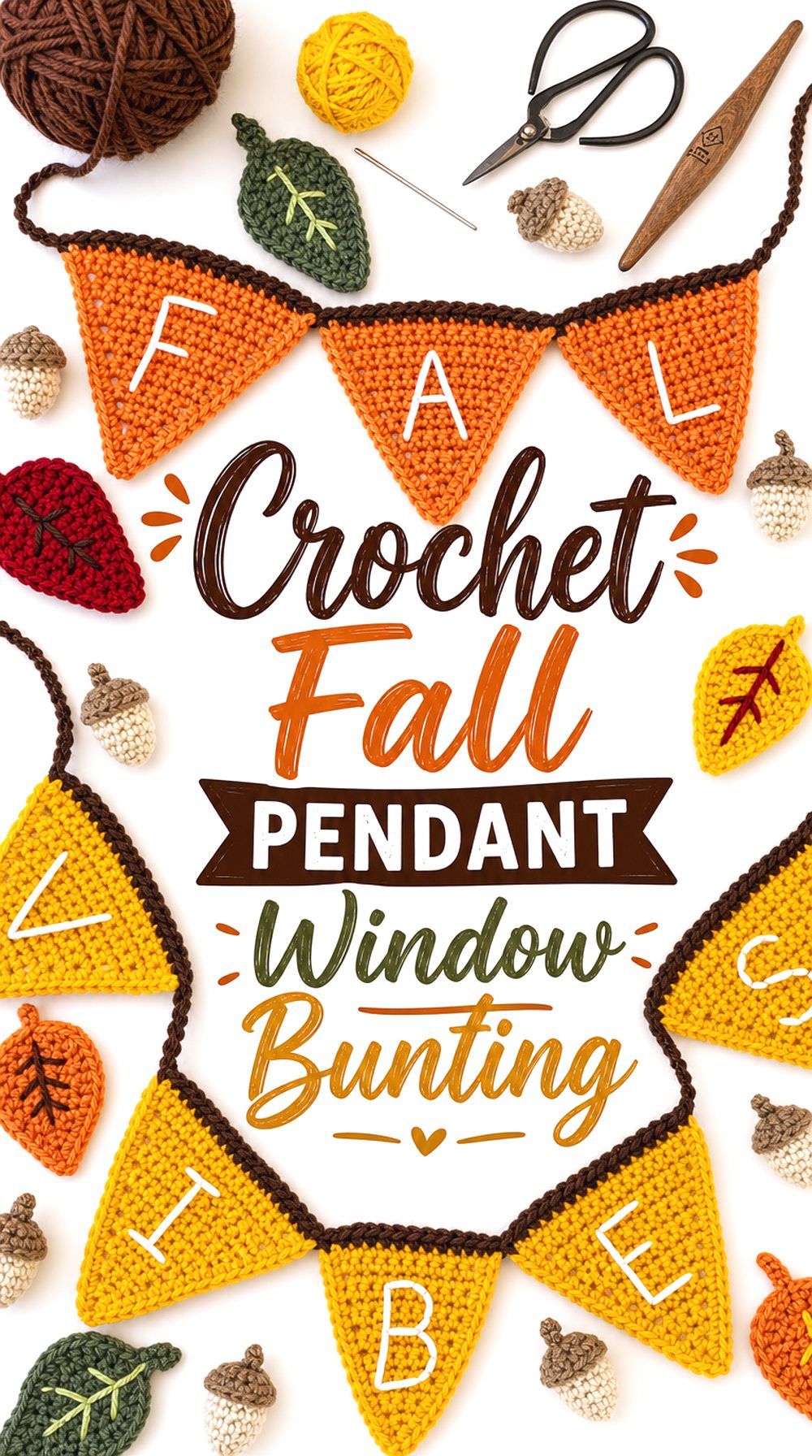 Crochet Fall Pendant Window Bunting