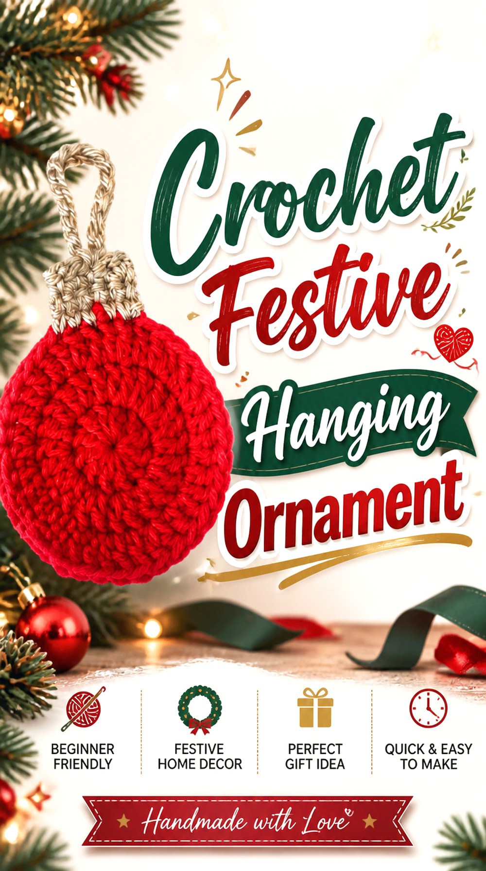 Crochet Festive Hanging Ornament