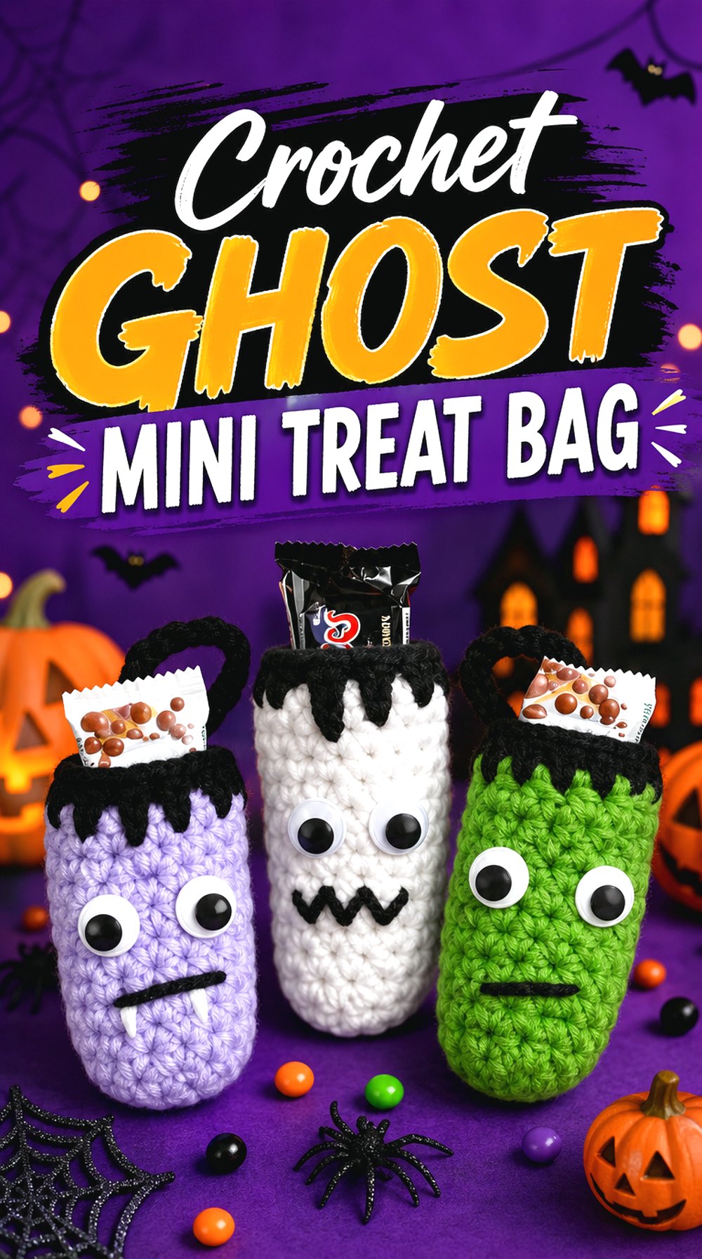 Crochet Ghost Mini Treat Bag