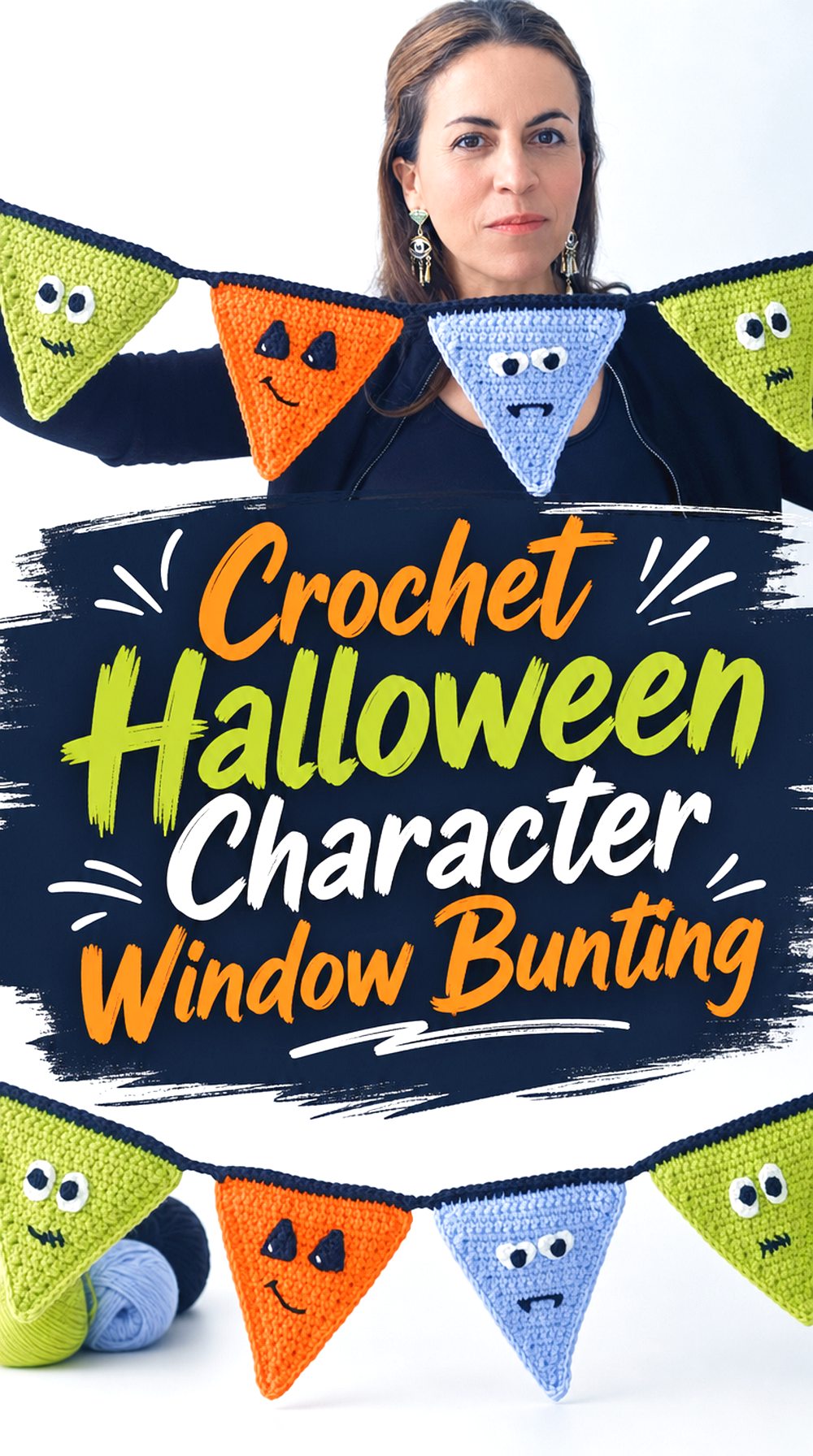 Crochet Halloween Character Window Bunting