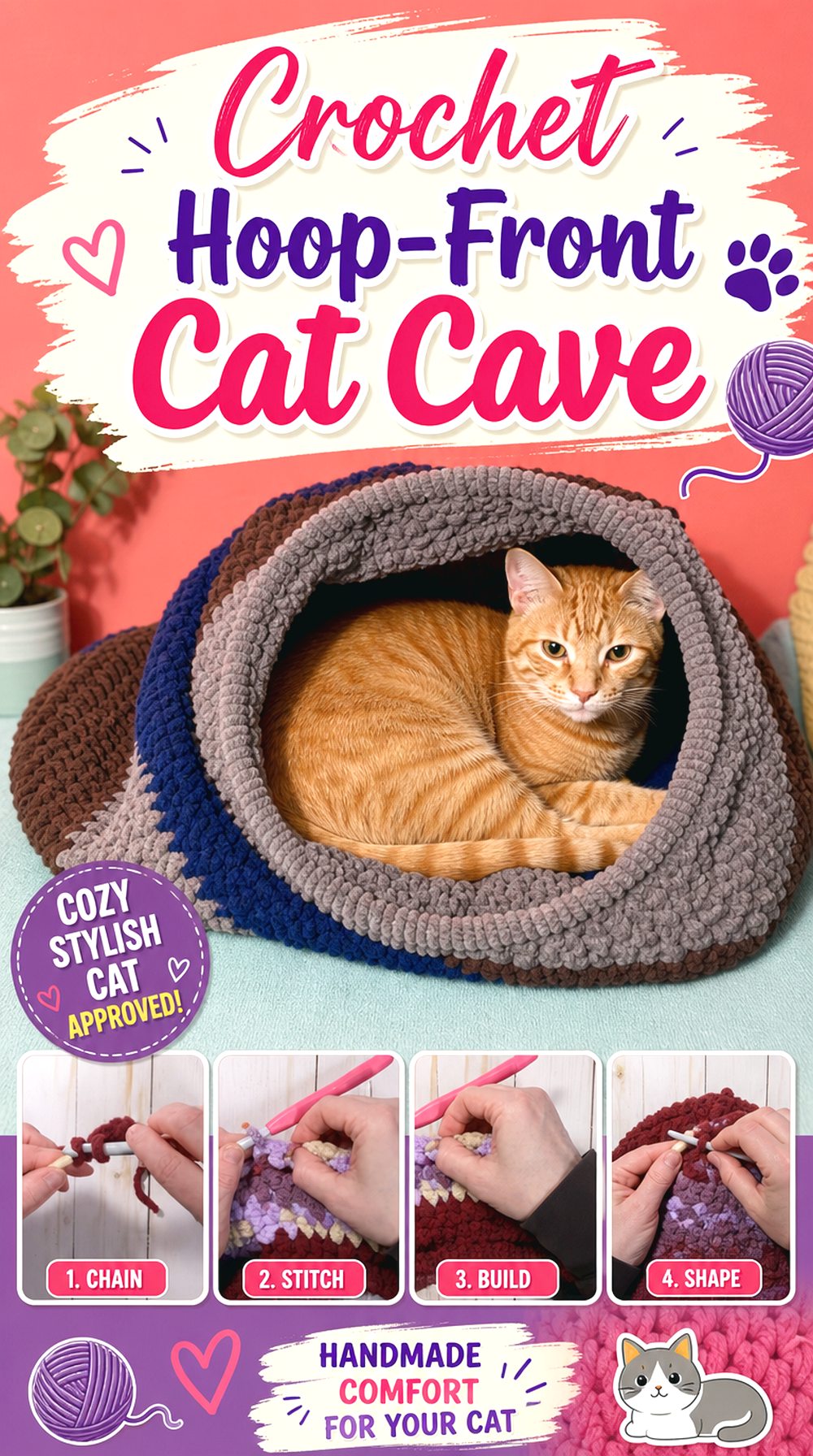 Crochet Hoop Front Cat Cave