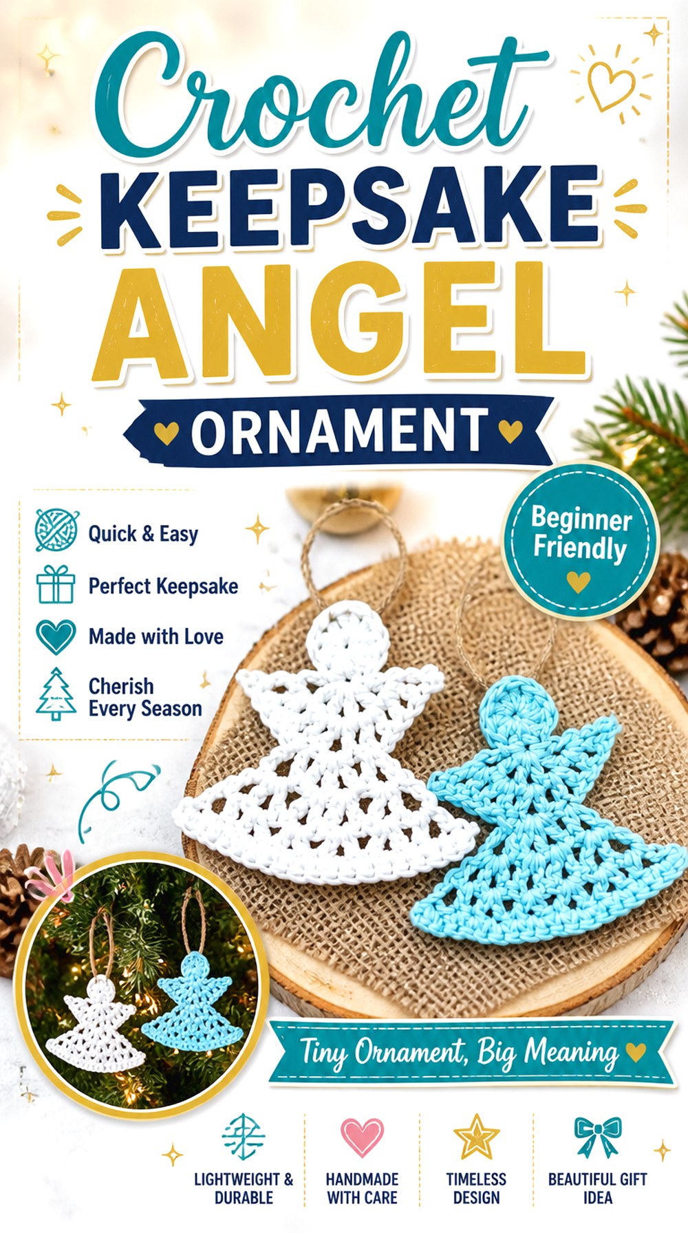 Crochet Keepsake Angel Ornament