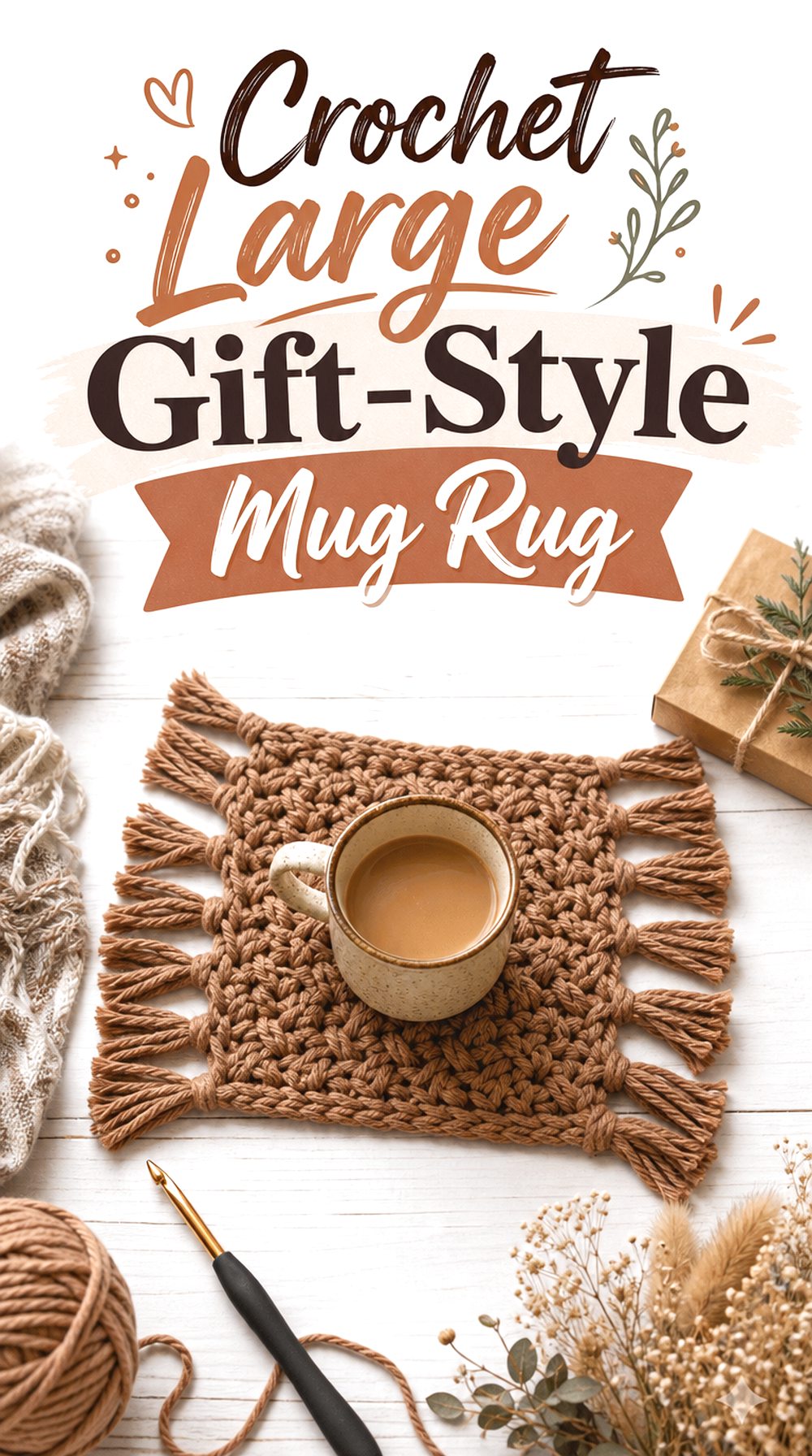 Crochet Large Gift Style Mug Rug