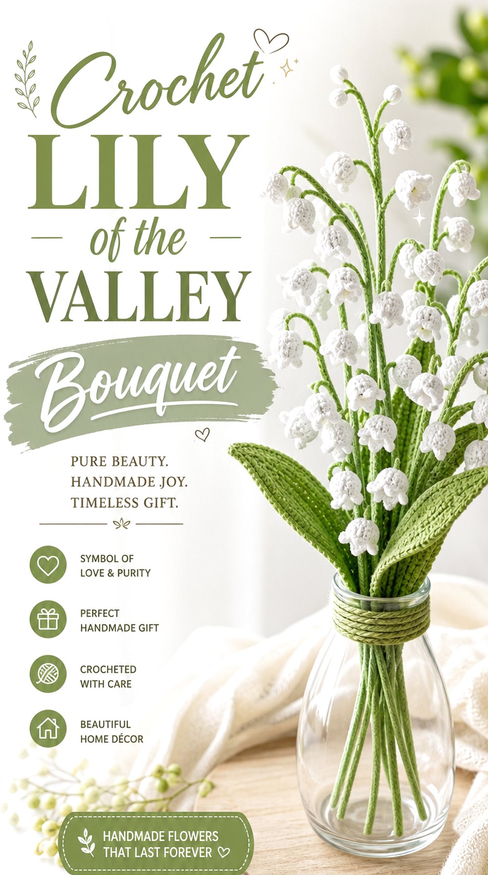 Crochet Lily of the Valley Bouquet