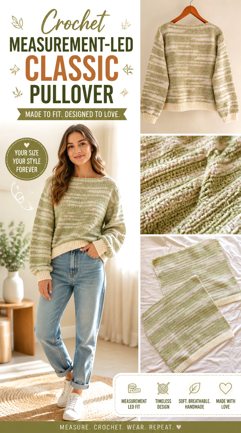 Crochet Measurement Led Classic Pullover