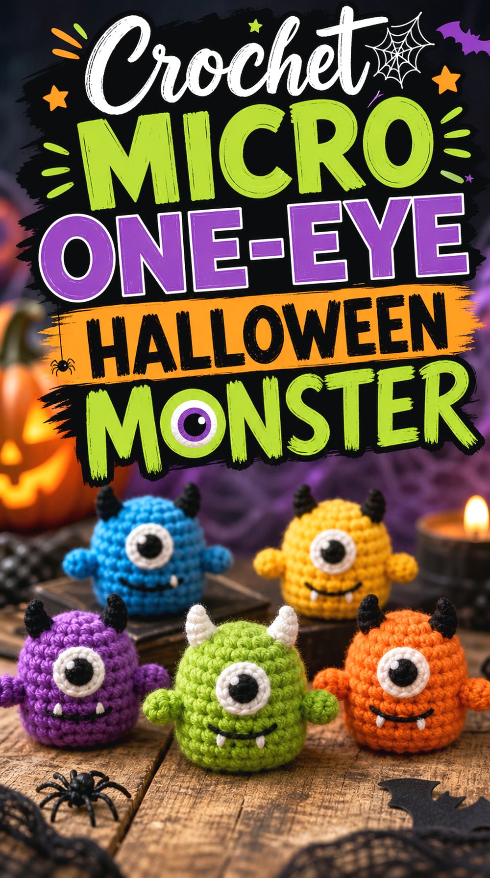 Crochet Micro One Eye Halloween Monster