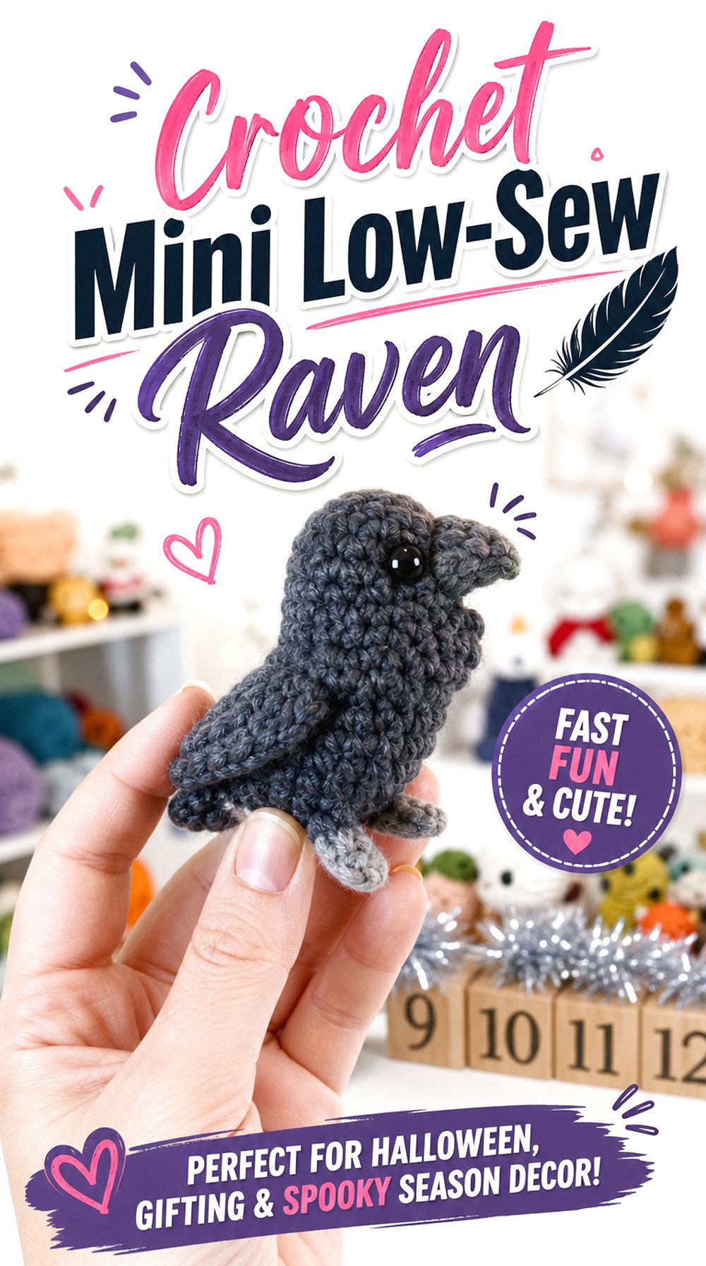 Crochet Mini Low Sew Raven