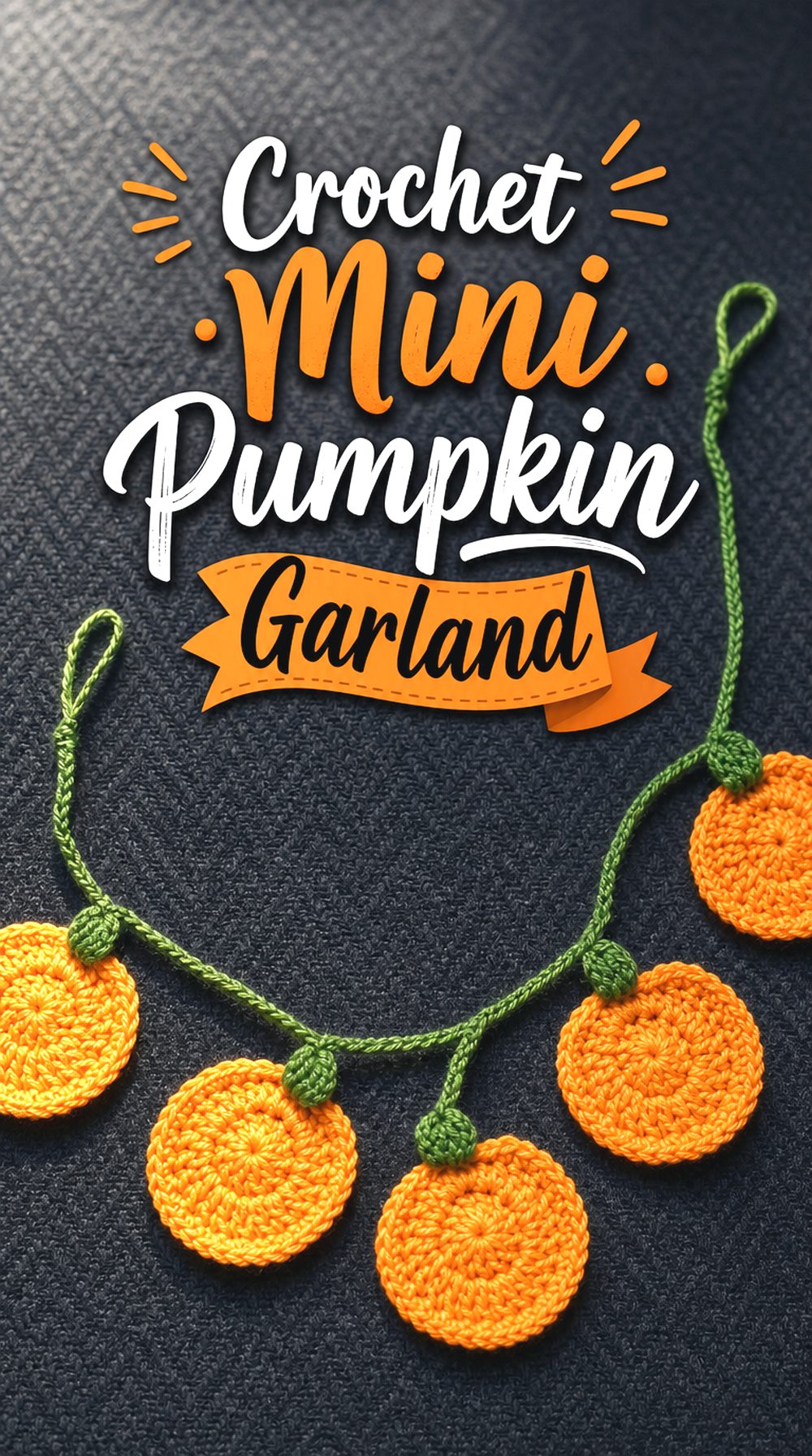 Crochet Mini Pumpkin Garland