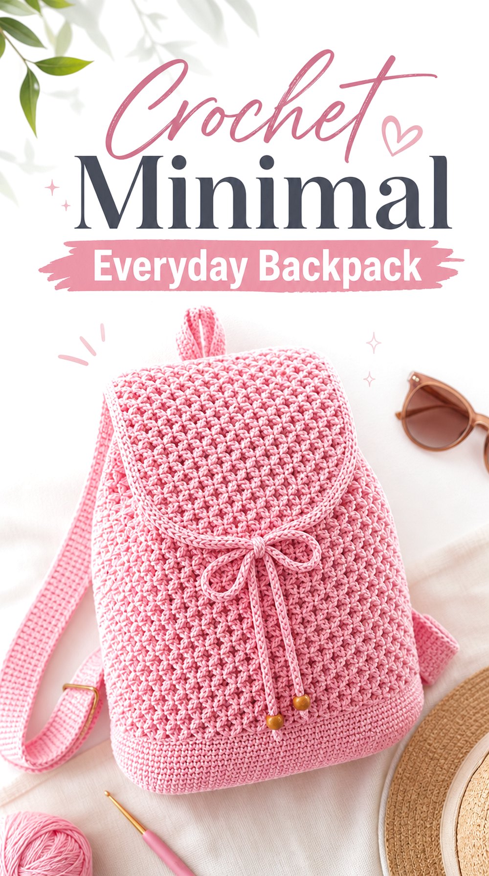 Crochet Minimal Everyday Backpack