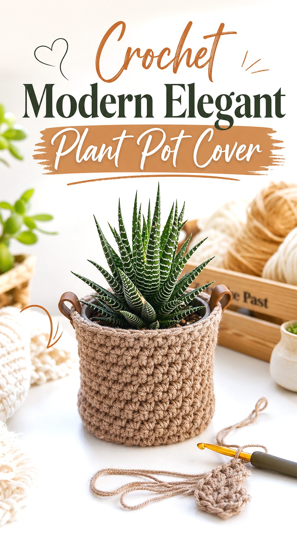 Crochet Modern Elegant Plant Pot Cover