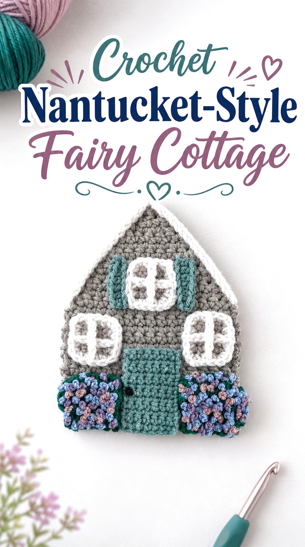 Crochet Nantucket Style Fairy Cottage
