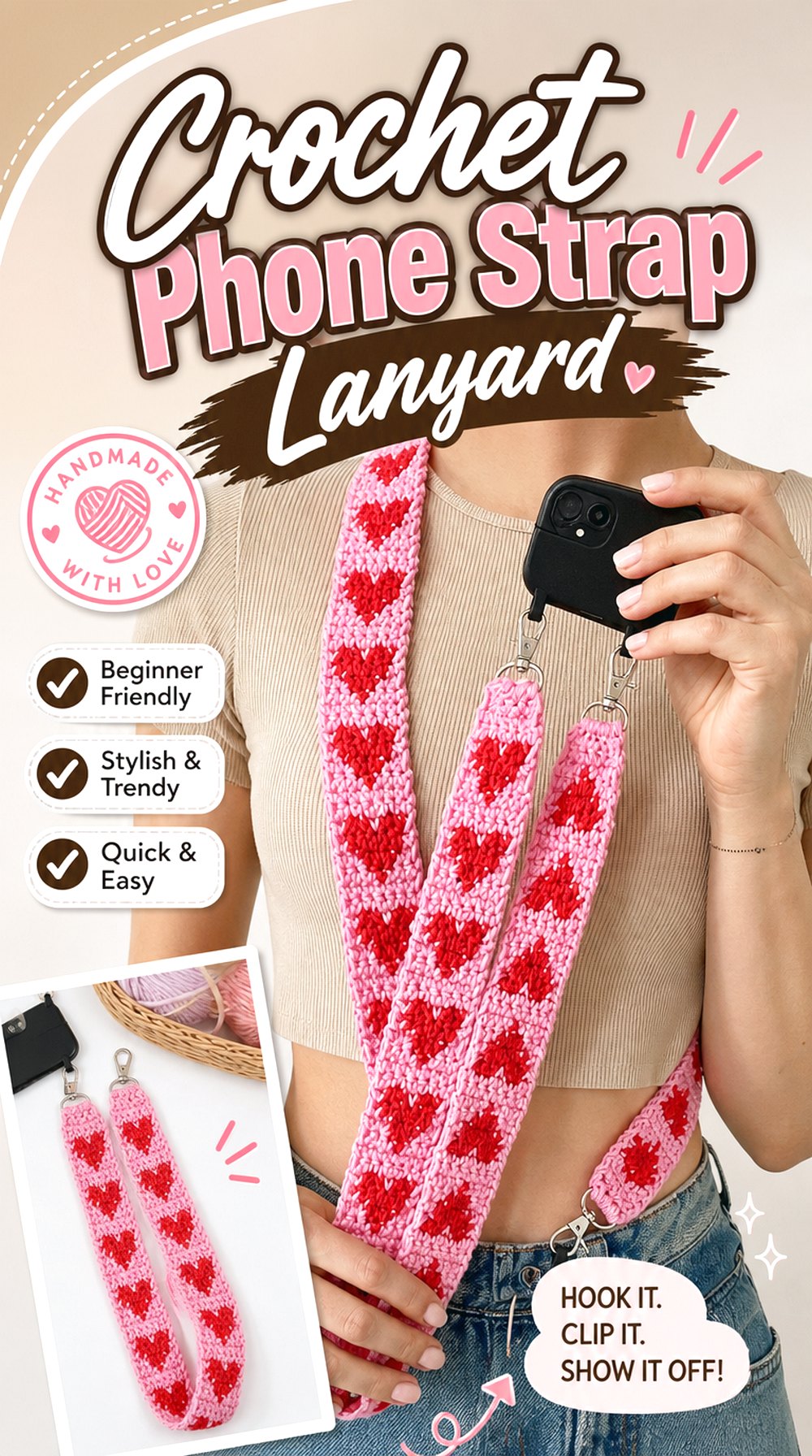 Crochet Phone Strap Lanyard