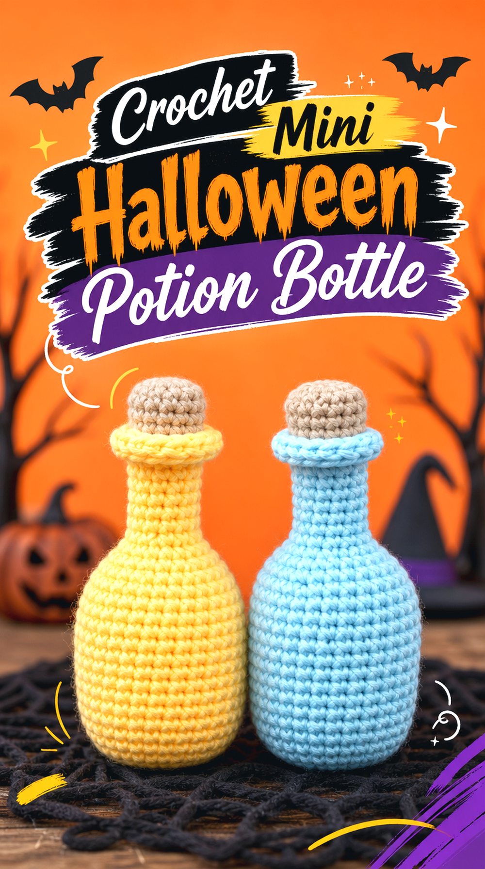 Crochet Rounded Apothecary Potion Bottles