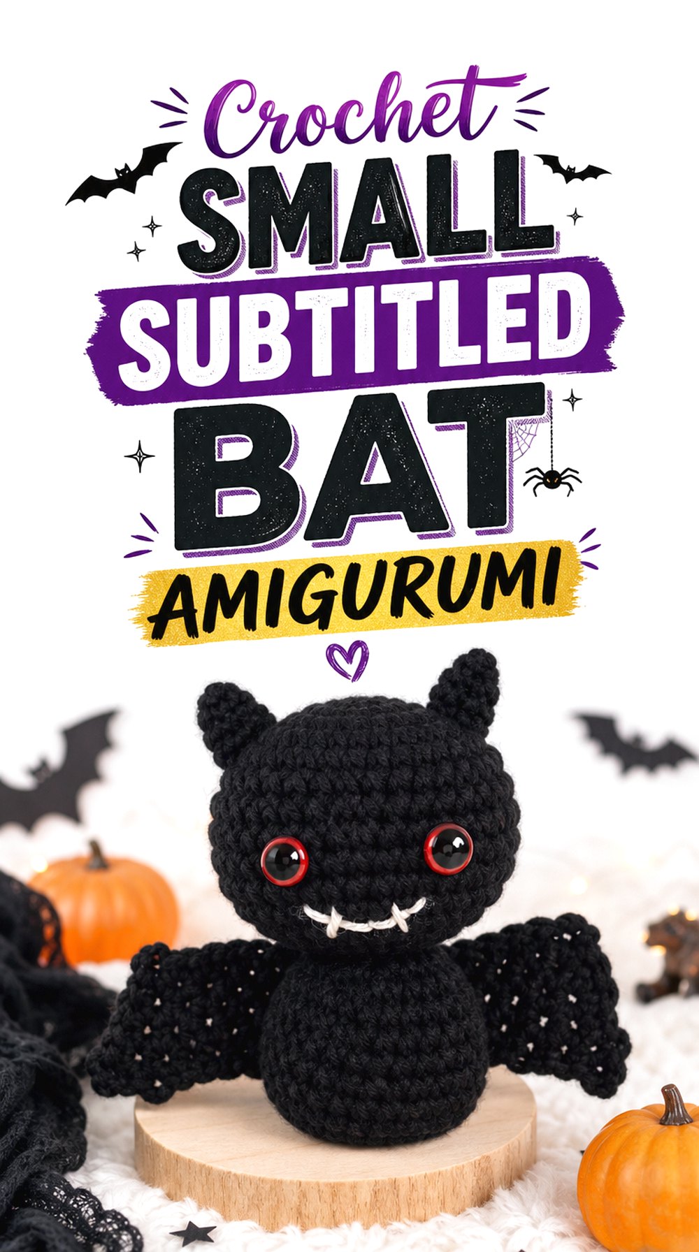 Crochet Small Subtitled Bat Amigurumi