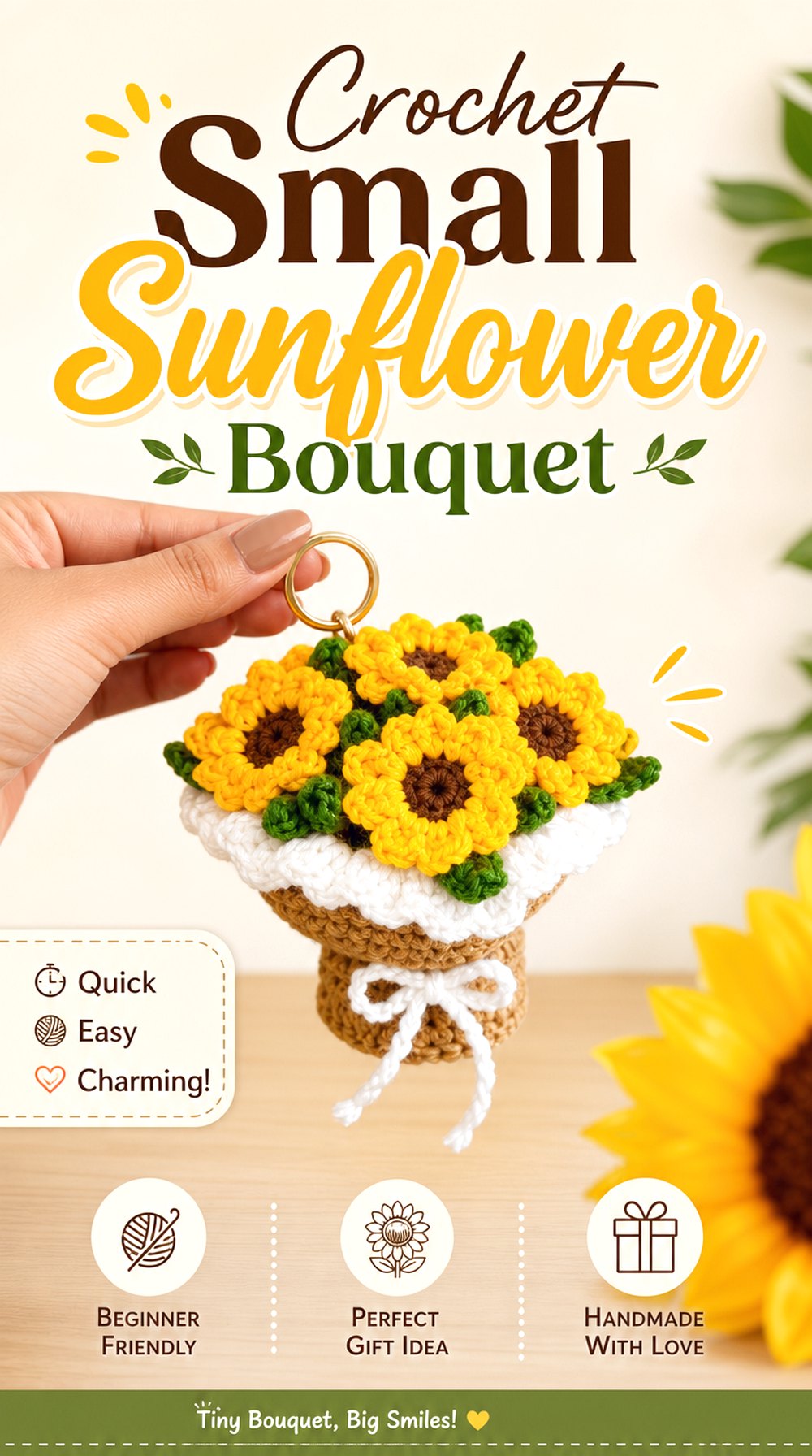 Crochet Small Sunflower Bouquet