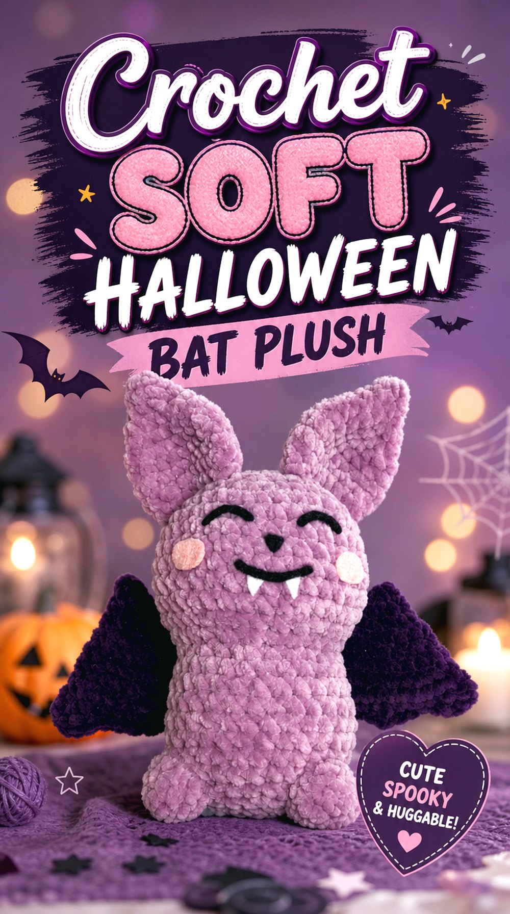 Crochet Soft Halloween Bat Plush