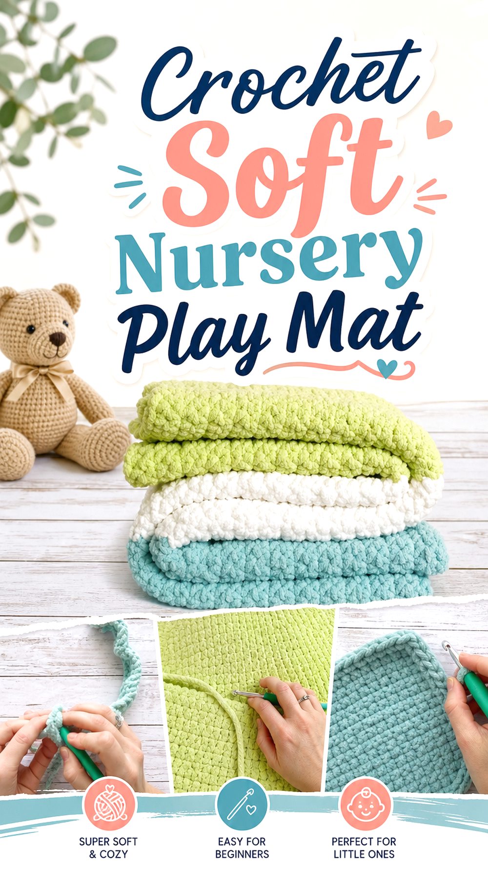 Crochet Soft Nursery Play Mat