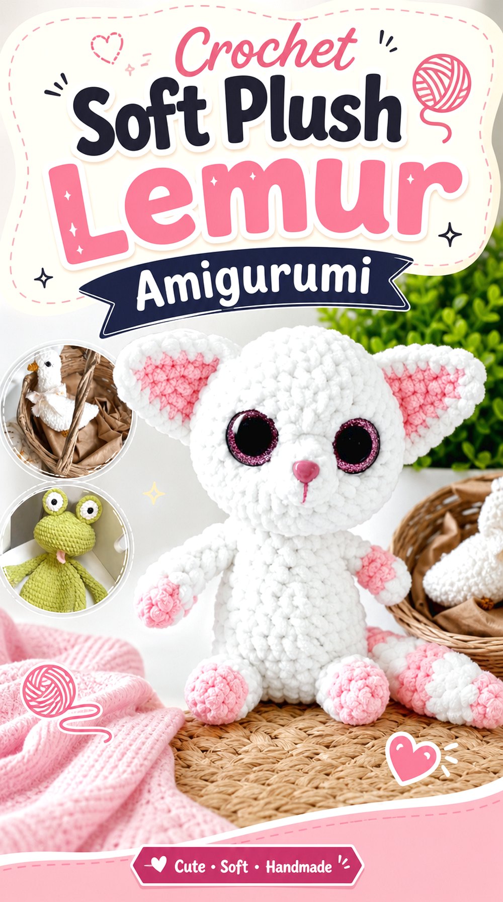 Crochet Soft Plush Lemur Amigurumi