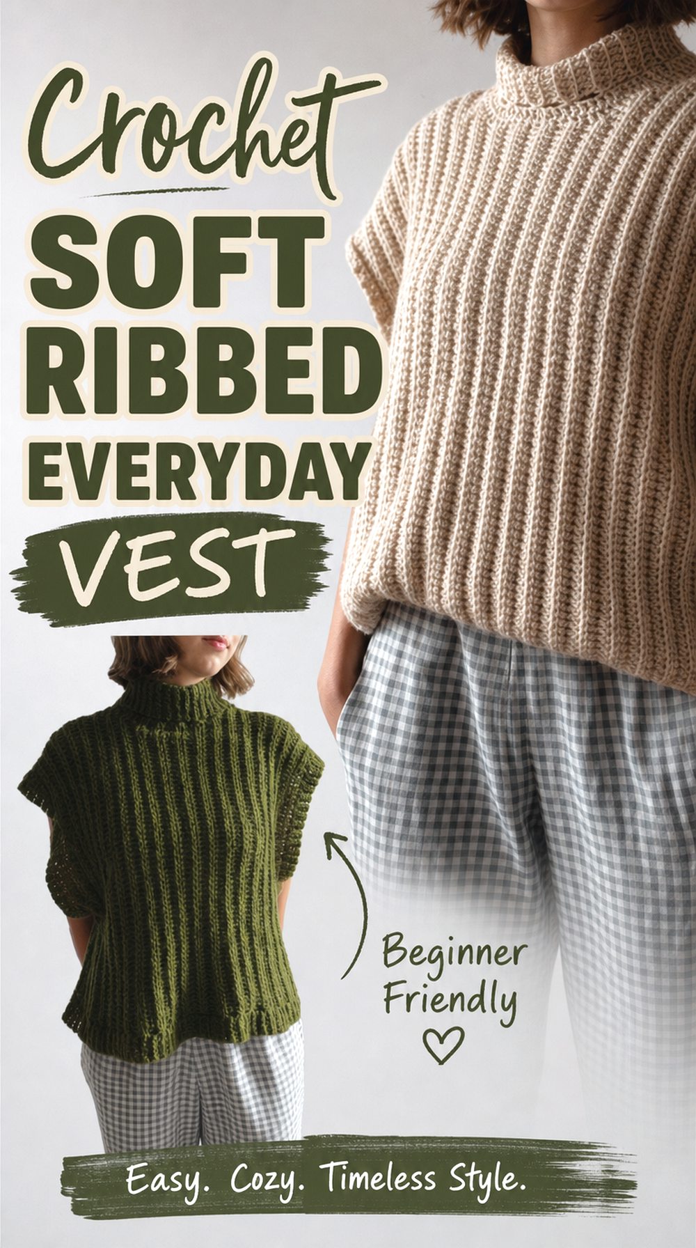 Crochet Soft Ribbed Everyday Vest