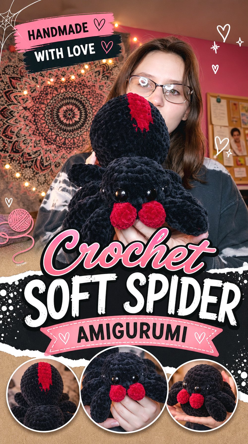 Crochet Soft Spider Amigurumi