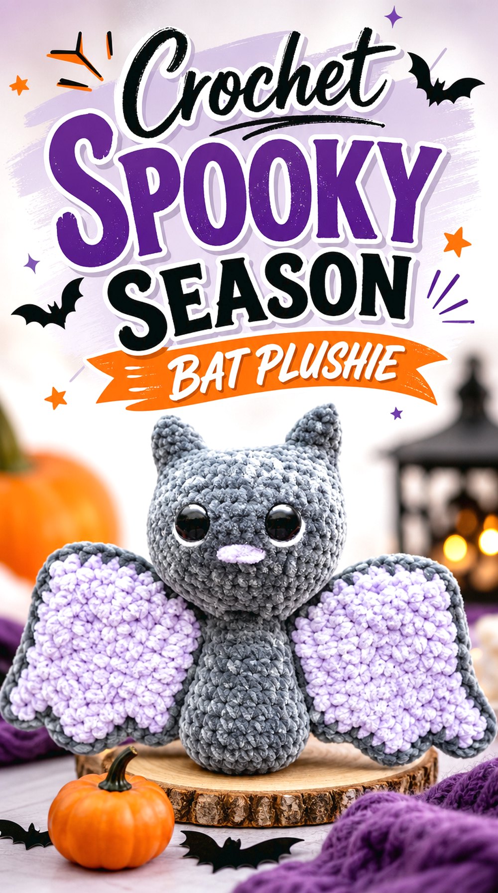 Crochet Spooky Season Bat Plushie