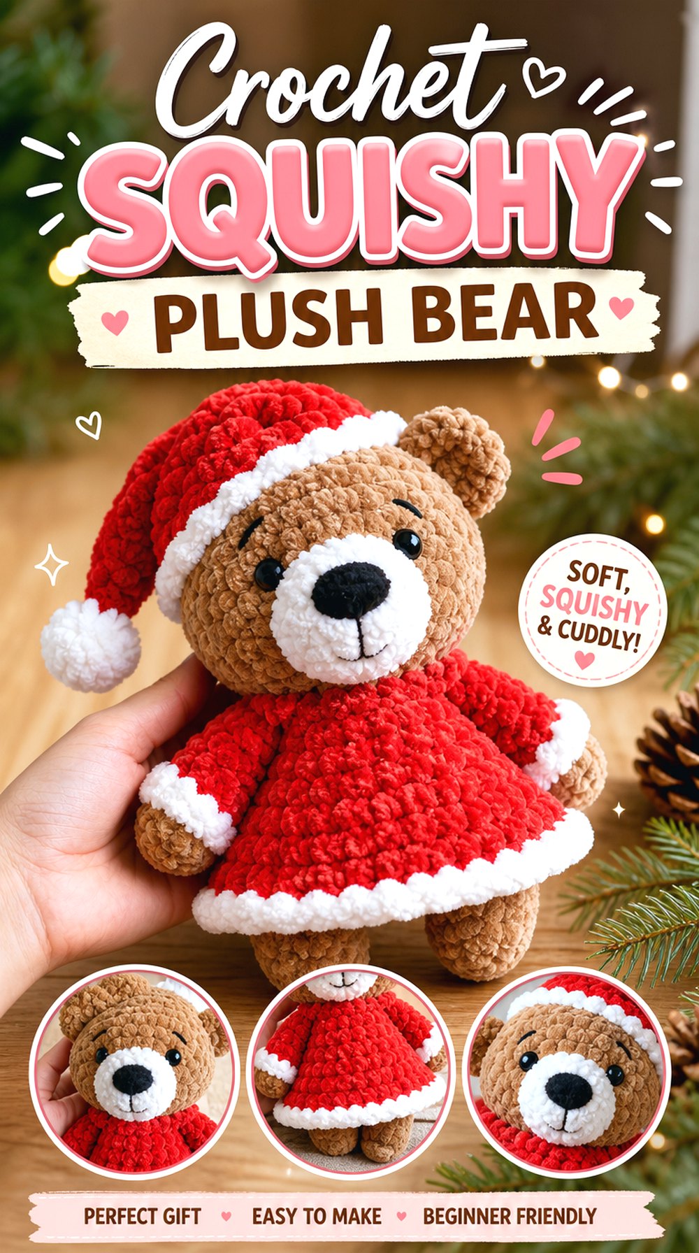 Crochet Squishy Plush Bear
