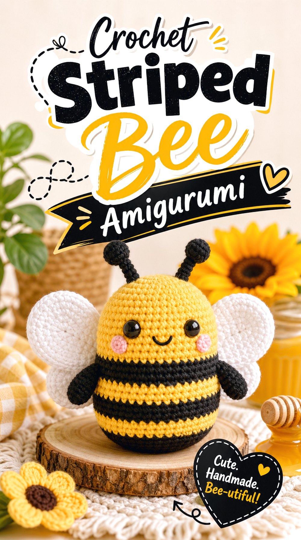 Crochet Striped Bee Amigurumi