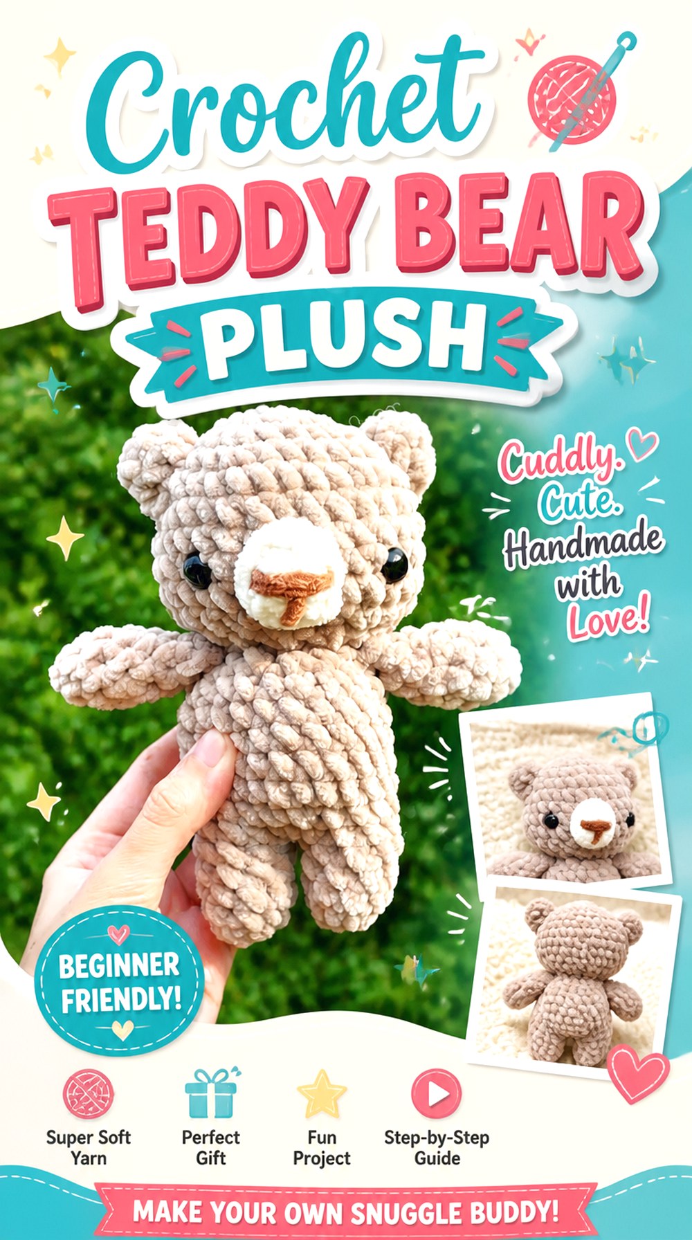 Crochet Teddy Bear Plush