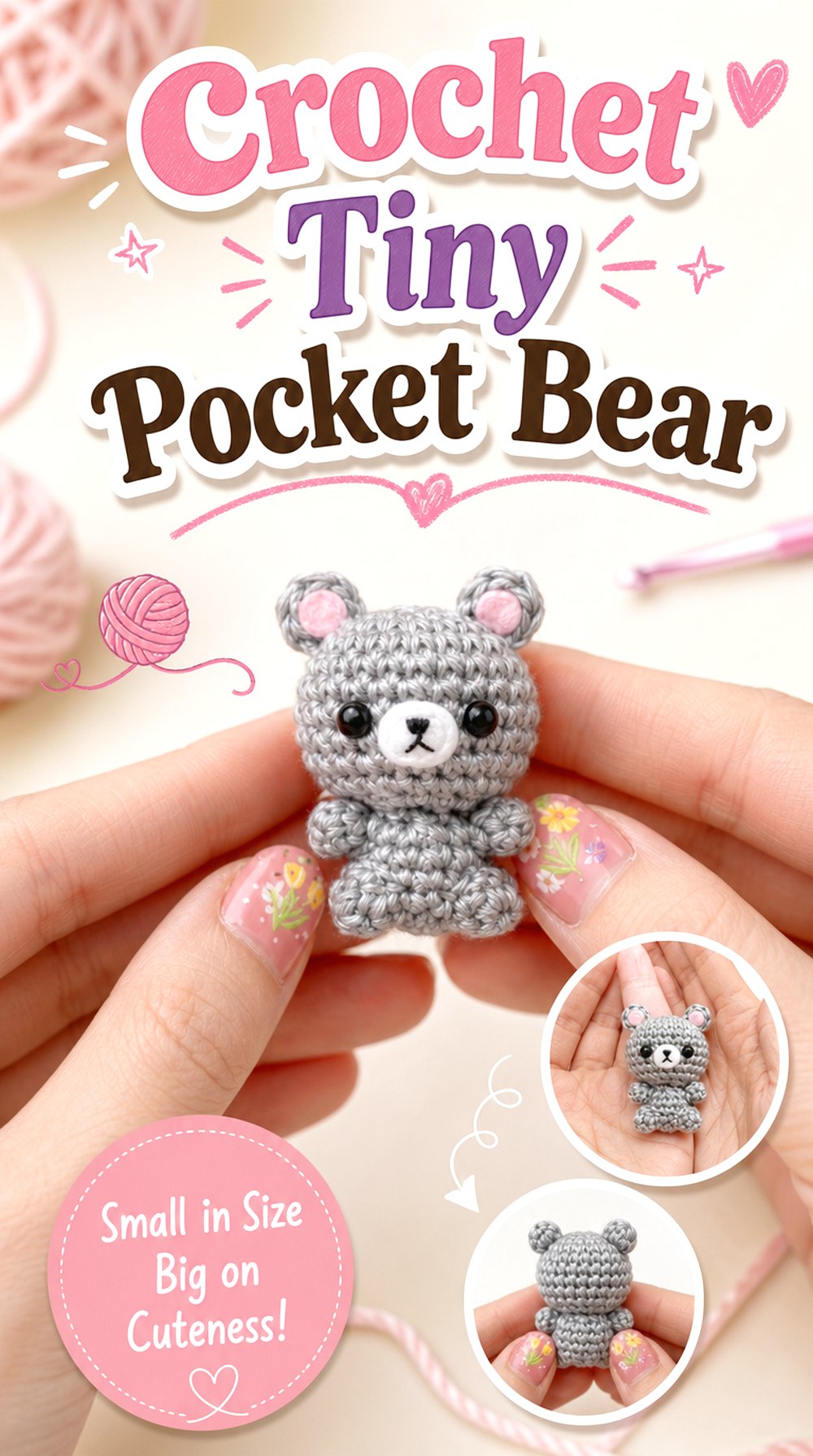 Crochet Tiny Pocket Bear