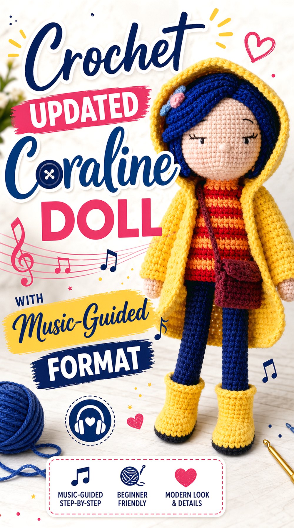Crochet Updated Coraline Doll With Music Guided Format