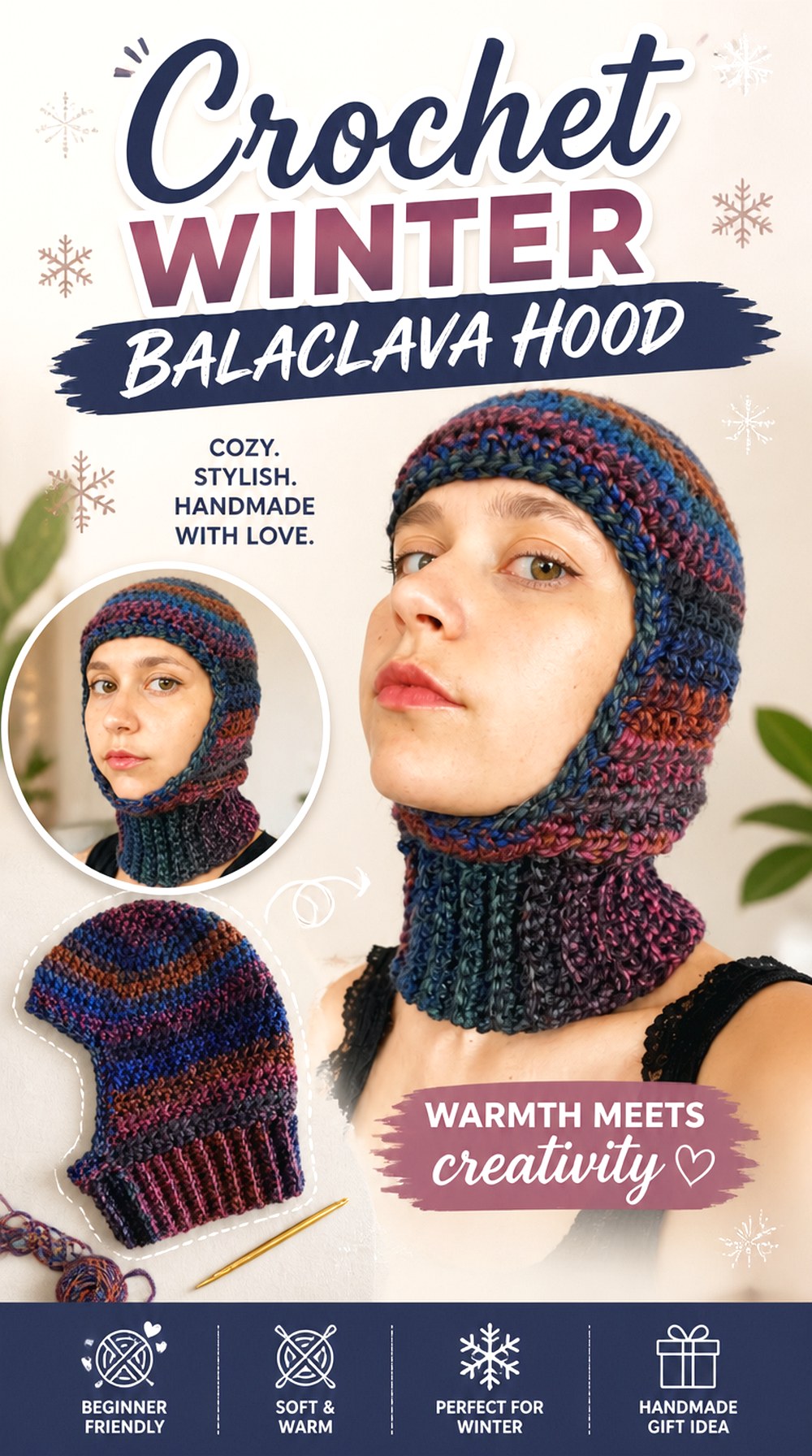 Crochet Winter Balaclava Hood
