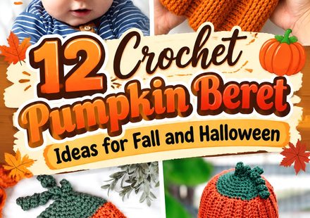 Crochet Pumpkin Beret Ideas for Fall and Halloween