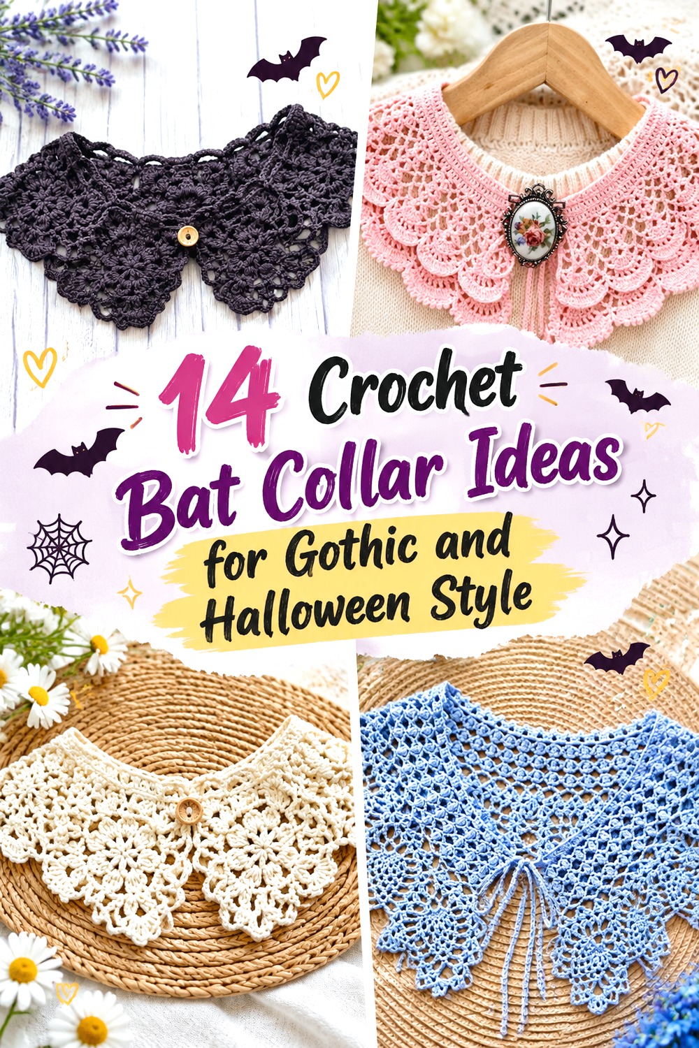 Crochet Bat Collar Ideas for Gothic and Halloween Style