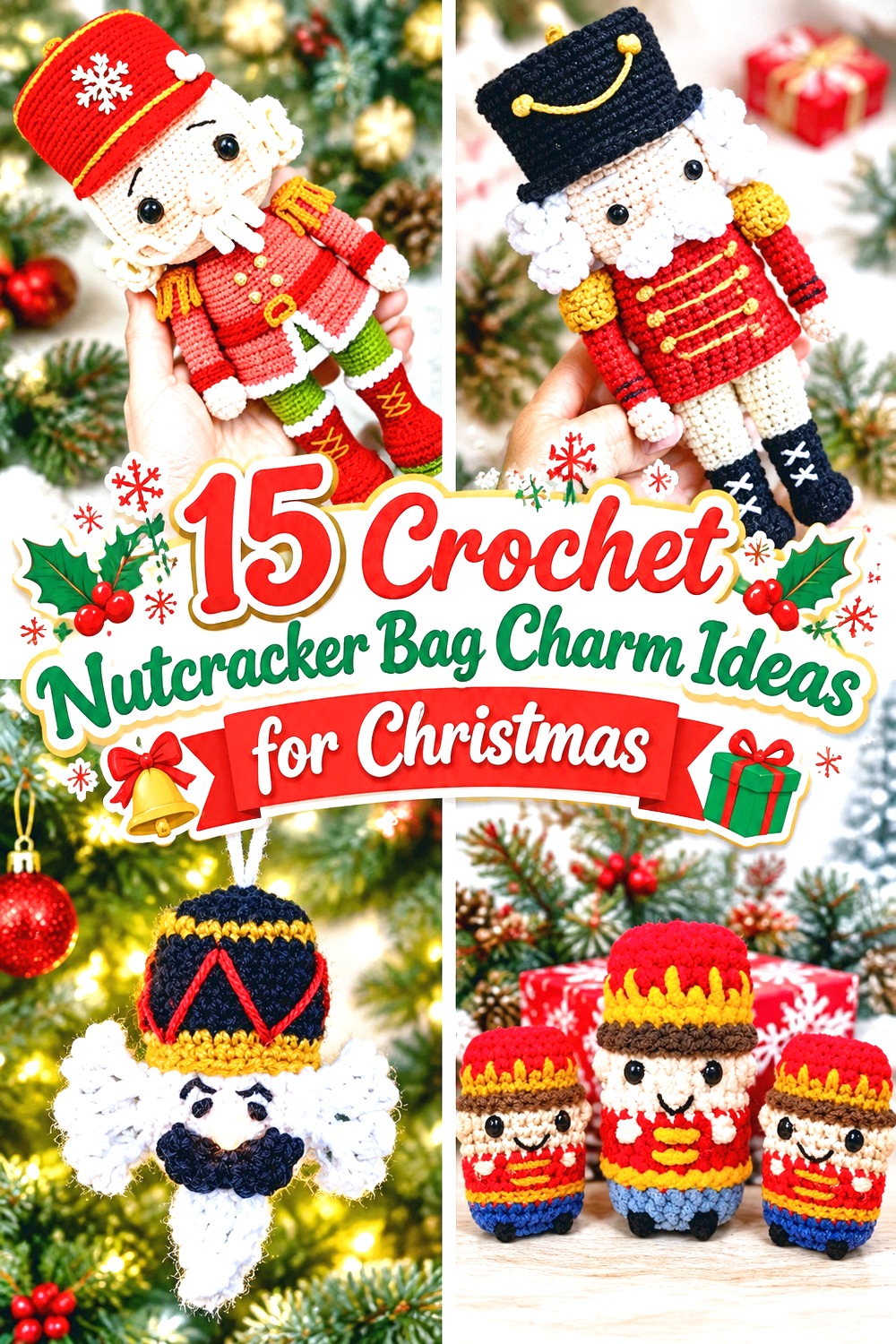 Crochet Nutcracker Bag Charm Ideas for Christmas