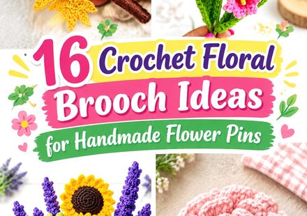 Crochet Floral Brooch Ideas for Handmade Flower Pins