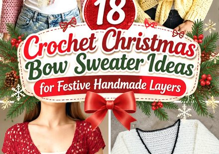 Crochet Christmas Bow Sweater Ideas for Festive Handmade Layers