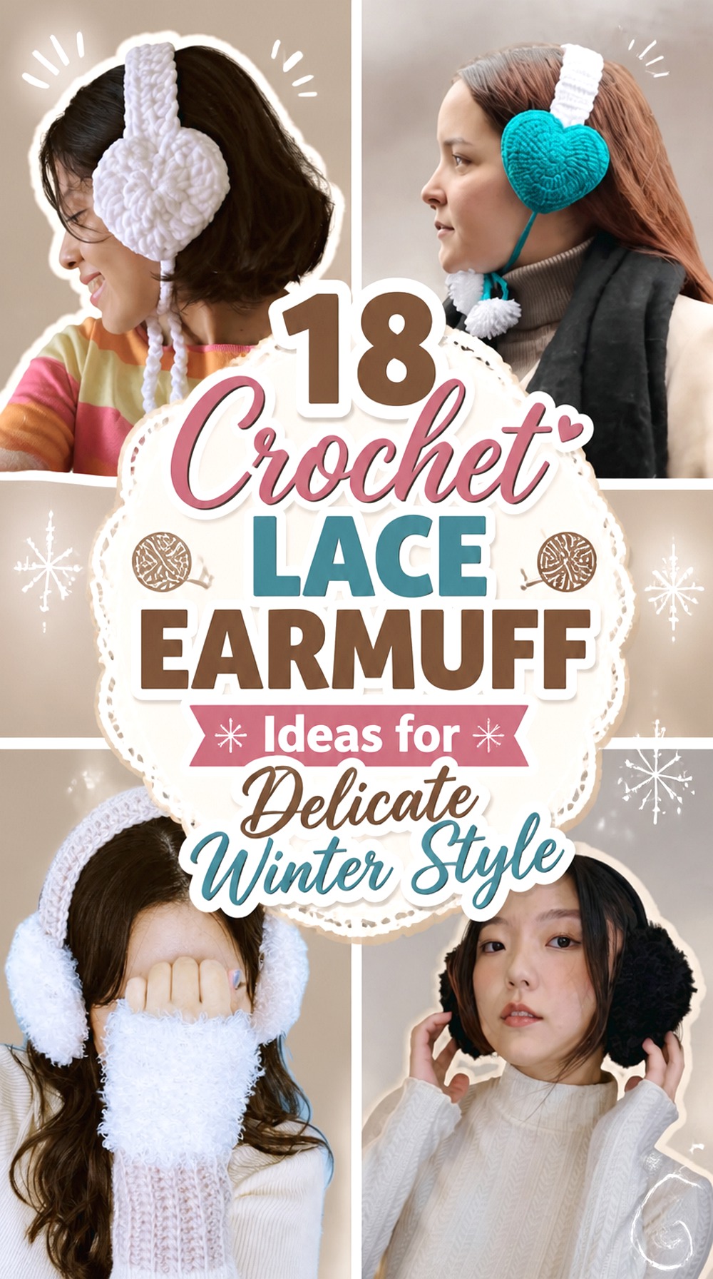 Crochet Lace Earmuff Ideas for Delicate Winter Style