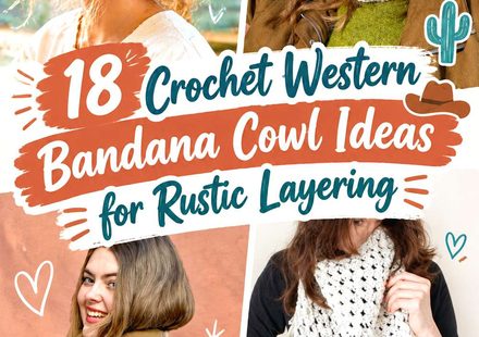 Crochet Western Bandana Cowl Ideas for Rustic Layering