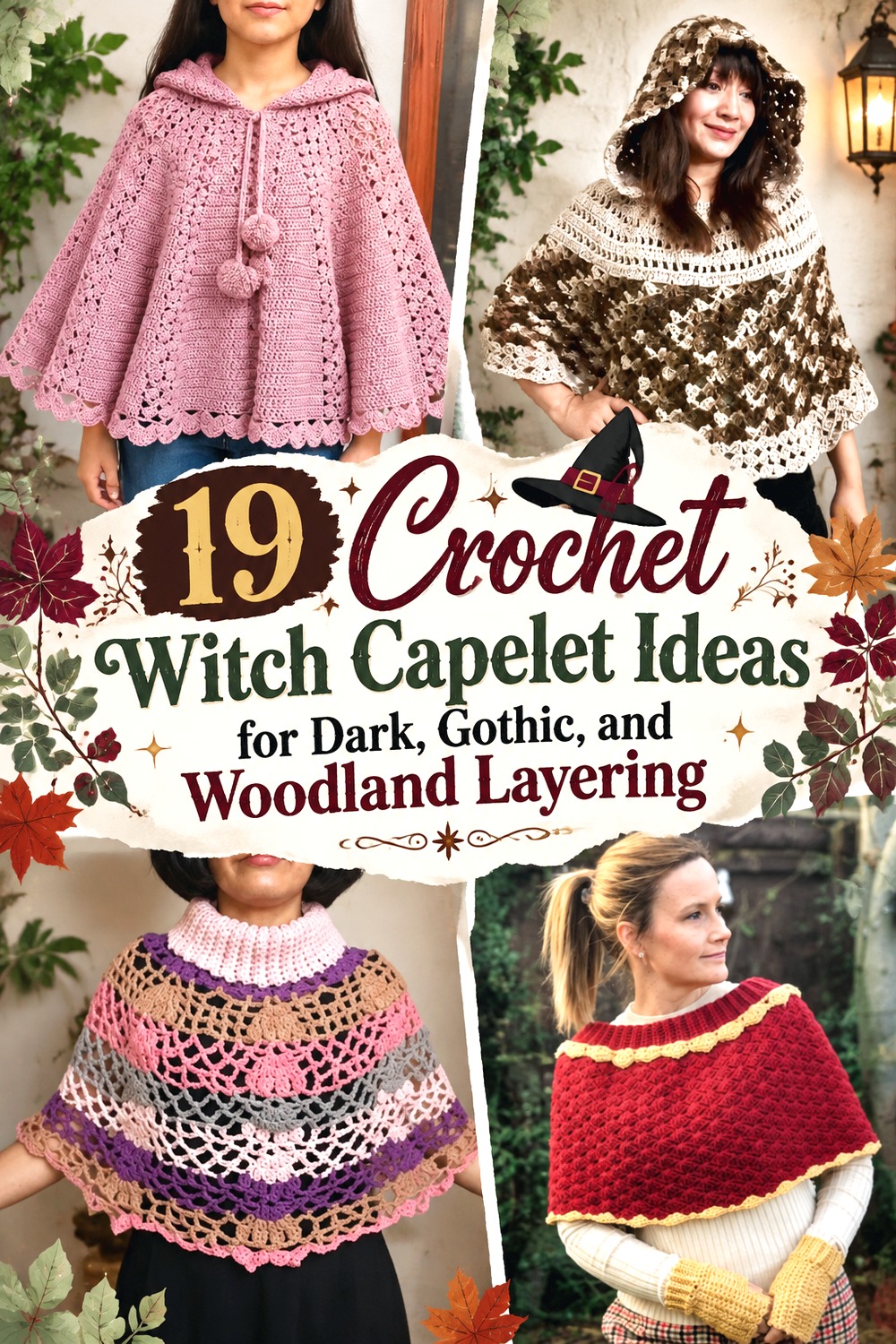 Crochet Witch Capelet Ideas for Dark, Gothic, and Woodland Layering