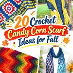 Crochet Candy Corn Scarf Ideas for Fall