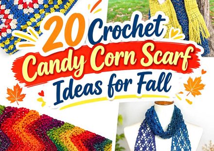 Crochet Candy Corn Scarf Ideas for Fall