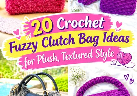 Crochet Fuzzy Clutch Bag Ideas for Plush, Textured Style
