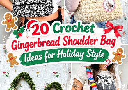 Crochet Gingerbread Shoulder Bag Ideas for Holiday Style
