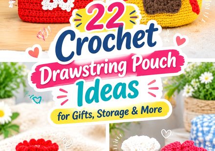 Crochet Drawstring Pouch Ideas for Gifts, Storage & More