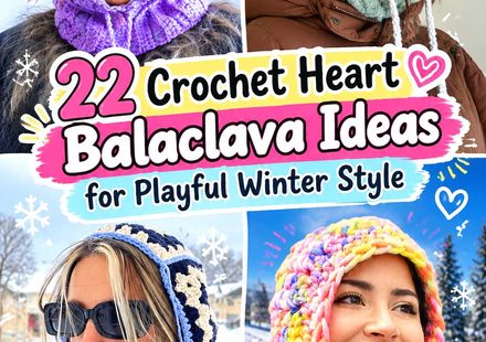 Crochet Heart Balaclava Ideas for Playful Winter Style
