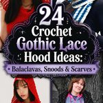 Crochet Gothic Lace Hood Ideas Balaclavas, Snoods & Scarves